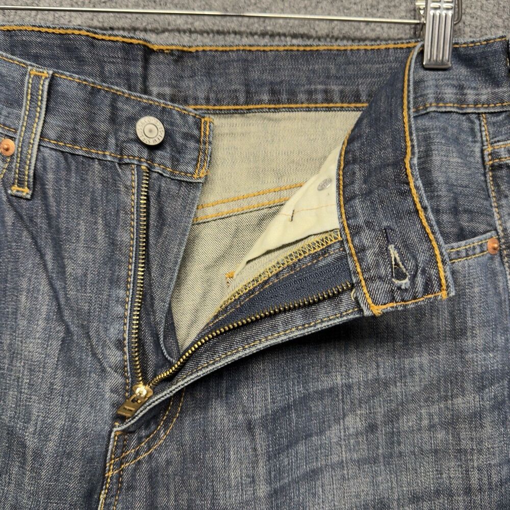 Levi's 527 Slim Bootcut Jeans Mens 32x30 Dark Wash Blue Denim 5-Pocket - Picture 9 of 16